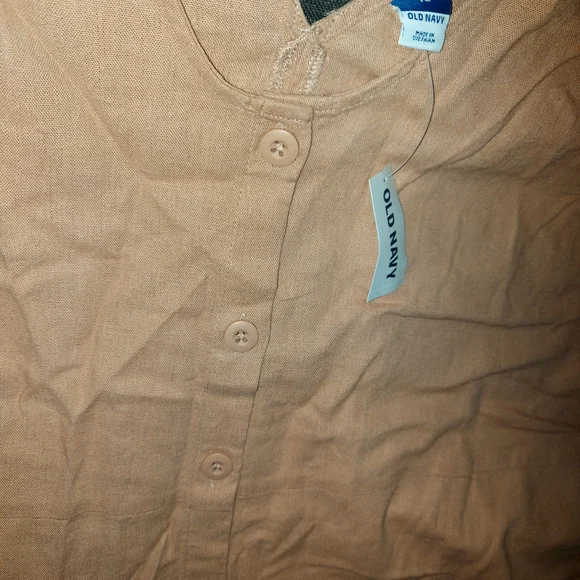 Old Navy Light Brown Button-Up Jumpsuit - Picture 3 of 3
